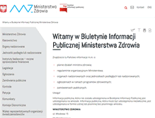 Tablet Screenshot of bip.mz.gov.pl